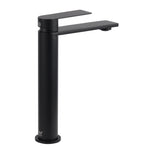 WELS Matt Black Square Tall Flat Lever Handle Basin Mixer Vanity Sink Faucet Spout