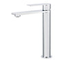 WELS Polished Chrome Tall Basin Mixer Vanity Sink Faucet Spout Laundry Flat Tap
