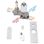 Watermark Chrome Square Shower Mixer Diverter Tap Valve For Shower Combo Spout
