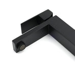 Matt Black Square Basin Counter Flick Mixer Tap Bathroom Vanity Faucet Outlet