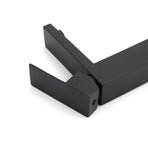 Matt Black Square Basin Counter Flick Mixer Tap Bathroom Vanity Faucet Outlet