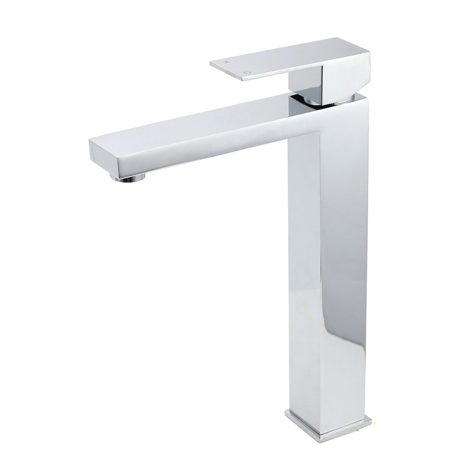 WELS 6L/m Square 310mm Tall Basin Vessel Mixer Faucet Tap Kitchen Laundry Chrome