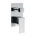 Bathroom Square Shower Mixer Diverter Tap Square Chrome For Spout Shower Head