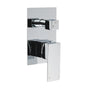 Bathroom Square Shower Mixer Diverter Tap Square Chrome For Spout Shower Head