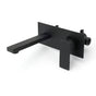 Matt Black Basin Mixer Bathroom Tub Faucet Wall Mount Tap Hot Cold Water Spout