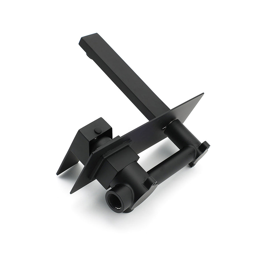 Matt Black Basin Mixer Bathroom Tub Faucet Wall Mount Tap Hot Cold Water Spout