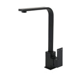 Matt Black Square Gooseneck 360 Swivel Laundry Sink Kitchen Mixer Faucet Tapware