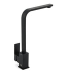 Matt Black Square Gooseneck 360 Swivel Laundry Sink Kitchen Mixer Faucet Tapware