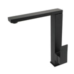 WELS Black 7.5L/m Kitchen Mixer 360º Swivel Laundry Sink Tap Faucet Square Set