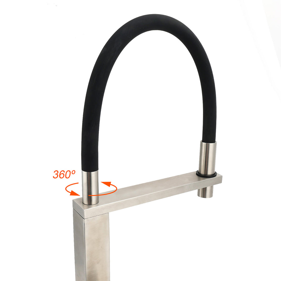 WELS 6.0L/m Chrome Kitchen Sink Basin Mixer Swivel Faucet Tapware Pull Out Spout
