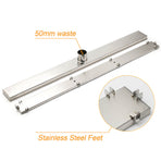 304 Stainless Steel 800mm Tile Insert Linear Shower Grate Floor Drain 50mm Waste