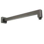 Gun Metal 8" Square Large Rainfall Shower Head 400mm Straight Wall Mounted Arm Set