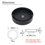 Watermark Matt Black Round 100mm Tile Insert Floor Drain Shower Grate 50mm Waste