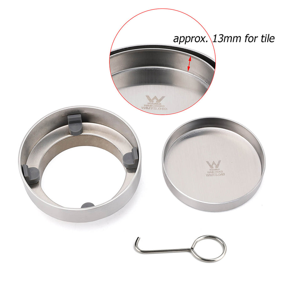 Round Circle Tile Insert Floor Drain Stainless Steel Shower Grate 75mm Outlet