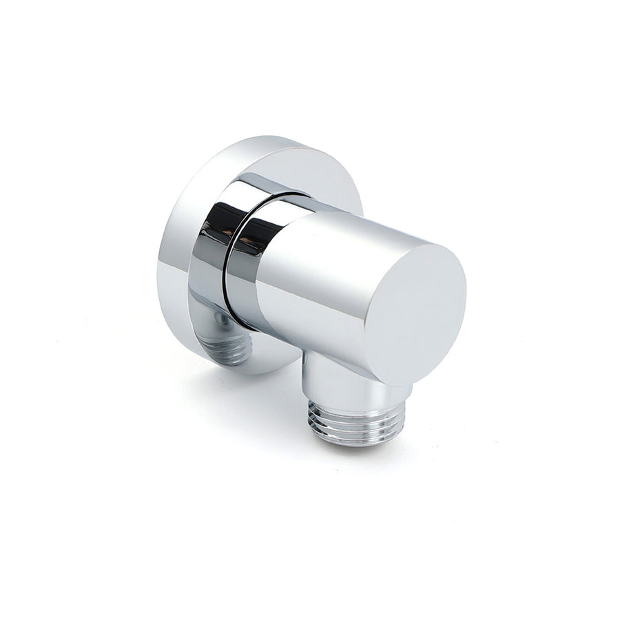 Bathroom Component Brass Chrome Flexible Shower Elbow Connector Water Inlet 1/2" End