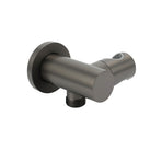 Gun Metal Grey Handheld Shower Head Swivel Bracket Holder Water Inlet Elbow Connector