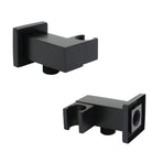 Matt Black Square Water Inlet Shower Head Bracket Adjustable Holder Wall Elbow Connector