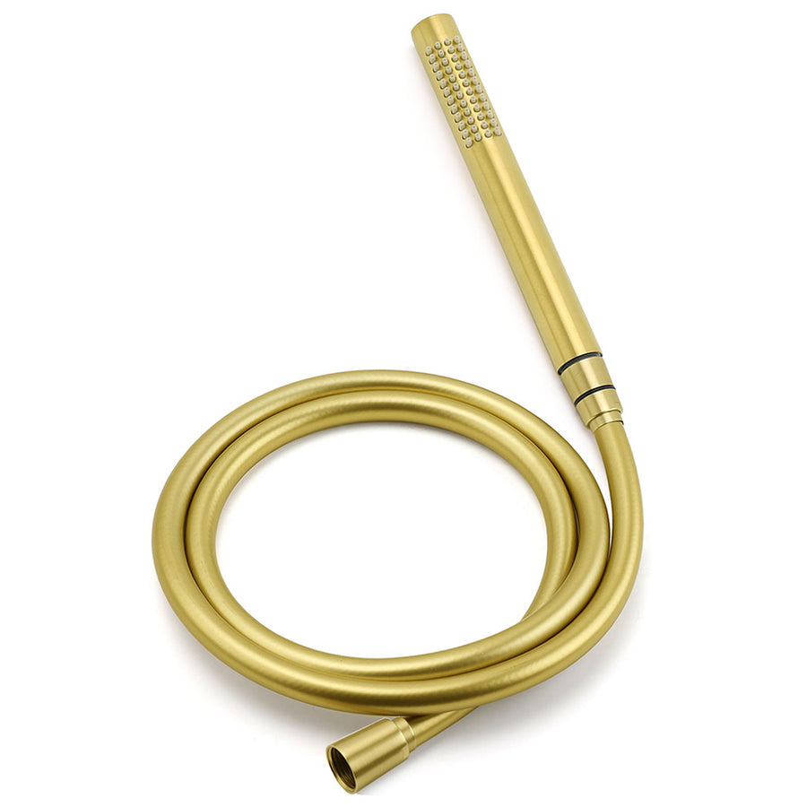 WELS Brushed Gold 2in1 Shower Large Round 12" Rain Head Handheld Silde Wall Rail Arm