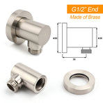 Brushed Nickel 2in1 Square 12" Thin Rainfall Head Shower 3 Modes Handheld Sliding Rail Arm Set