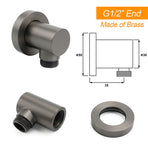WELS Gun Metal 2in1 Shower Set Square 10" Rain Head Handheld Adjustable Silde Rail Combo