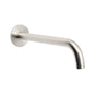 Brushed Nickel Round 250mm Long Spout Bath Tub Wall Mounted Water Filler Outlet