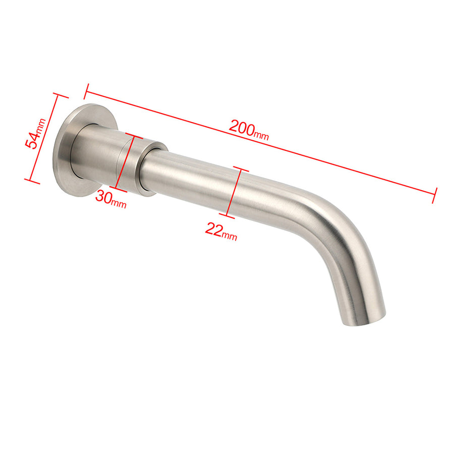 Brushed Nickel Silver Round Swivel Basin Faucet Bubble Water Outlet Bath Tub Spout