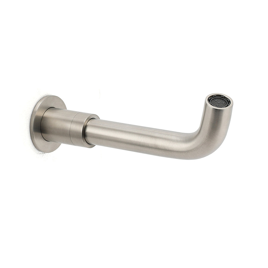 Brushed Nickel Silver Round Swivel Basin Faucet Bubble Water Outlet Bath Tub Spout