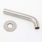 Brushed Nickel Round Curve Basin Bubble Faucet Water Outlet Bath Tub Wall Spout