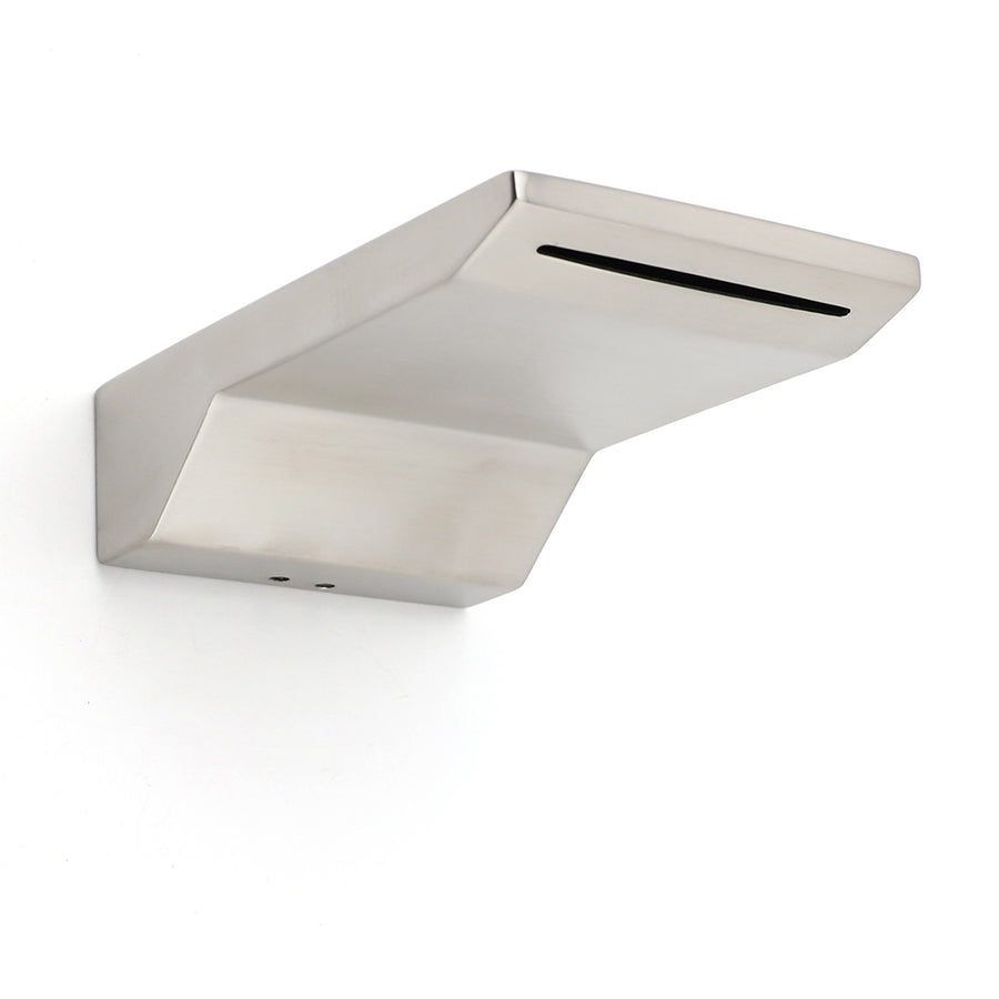 Brushed Nickel Square Cubic Shower Bathtub Waterfall Outlet Wall Mounted Spout