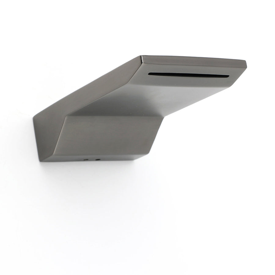 Gun Metal Grey Square Stainless Steel Bathtub Flat Spout Waterfall Filler Outlet
