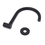 Matt Black Round Gooseneck Arm Faucet Outlet Wall Mounted Bath Tub Filler Spout