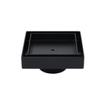 WaterMark Matt Black 100x100mm Square Tile Insert Shower Grate Floor Drain 50mm Waste