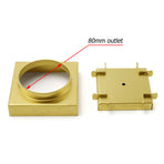 Brushed Gold 100x100mm Tile Insert Floor Drain Square Shower Grate 80mm Waste