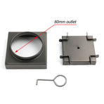 Gun Metal 100x100mm Square Tile Insert Floor Drain Small Shower Grate 80mm Waste