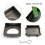 Gun Metal 100x100mm Square Tile Insert Floor Drain Small Shower Grate 80mm Waste