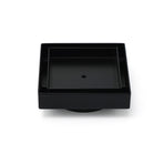 Matt Black Square 100x100mm Tile Insert Floor Drain Shower Grate 80mm Outlet Waste