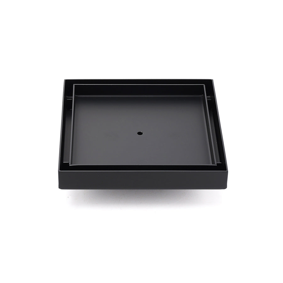 Matt Black 150x150mm Tile Insert Floor Drain Shower Grate 50mm Outlet Watermark