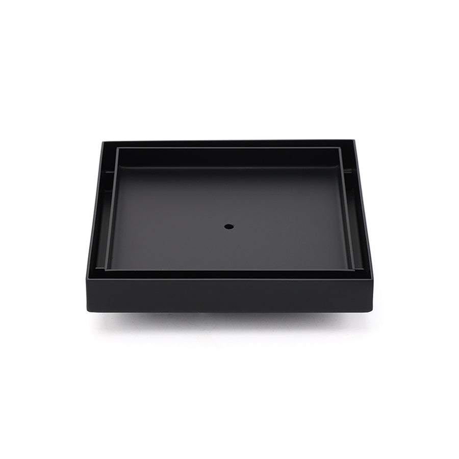 Watermark Black 150x150mm Tile Insert Floor Drain Shower Grate 80mm Waste Outlet