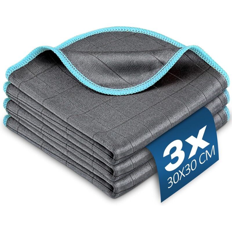 400GSM Microfiber Carbon Magic Cloth Cleaning Towel Washable Non Trace Absorbent Polishing Towel