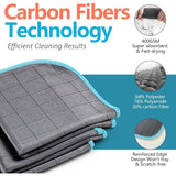 400GSM Microfiber Carbon Magic Cloth Cleaning Towel Washable Non Trace Absorbent Polishing Towel - Front View