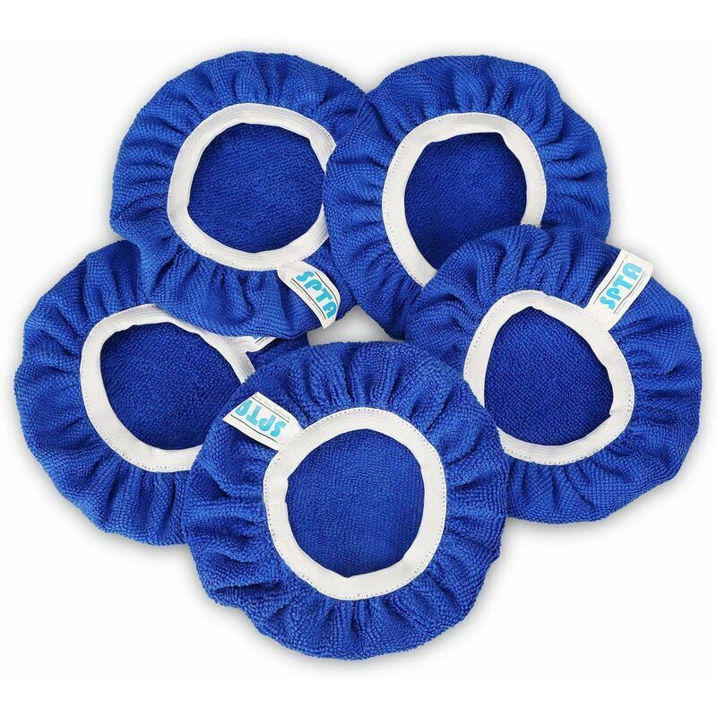 Pieces Polishing Caps Microfiber Caps Set of Caps Electric Caps for Orbital Polisher, 125150mm
