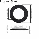 3 Pcs Spare Rubber Seals for Siamp T T, F Lush Parts Oilet Leak Repair Oilet 49 and 50 Flush Valves - Front View