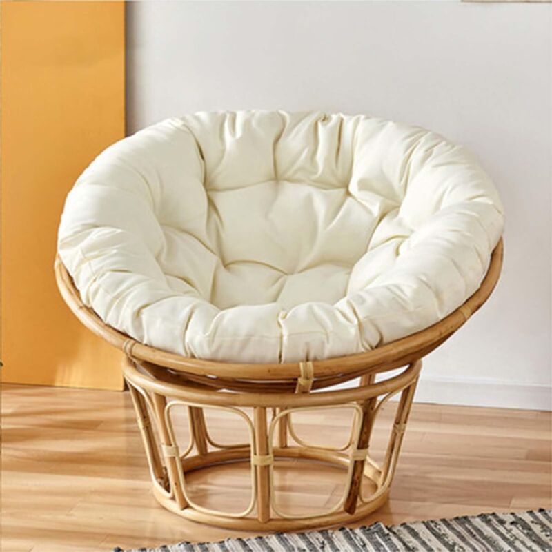 Hanging Chair Cushion Round and Thick Radar Egg Chairs Balcony and Garden Comfortable Nest Style, 80cm