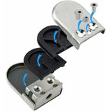 4 Pcs Glass Clamp Bracket Stainless Steel Glass Clips Clamps Adjustable Glass Brackets Flat Back Connection Clamp for Balustrade Hand Running, 68mm - Side View