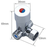 Hot Water Cold Anti-Alloy Rust G0.5 Mixing Valve Plating Mixer Thermostatic - Side View