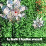 10 Pcs Decorative Bird Deterrents for the Garden Anti-Bird Pigeon, Orchard and Yard Reflective Windmill to Protect the Garden