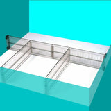 4 Pcs Drawer Organizer Transparent Black Cutlery Tray for Kitchen Bathroom or Bedroom Drawers Adjustable Plastic Drawer Divider - Side View