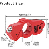 Motorcycle Brake Lock Red, Theft Security Lock Aluminum Alloy Motorcycle Handlebar Lock Anti