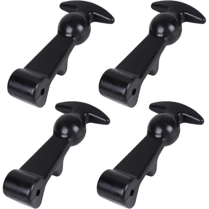 4X Elastic Rubber Hood Supports Quick Release Hood T Handle Loop Flexible Car Hood Fasteners Rubber Pull Latches for Engine Trolley
