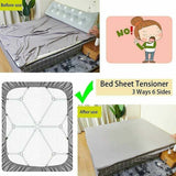 Adjustable Bed Sheet Fastener White, 3, 6, Mattress Sofa Cushion Bed Sheet Fasteners Sided Bedding Sheet Straps Way Elastic Bed Sheet Fastener
